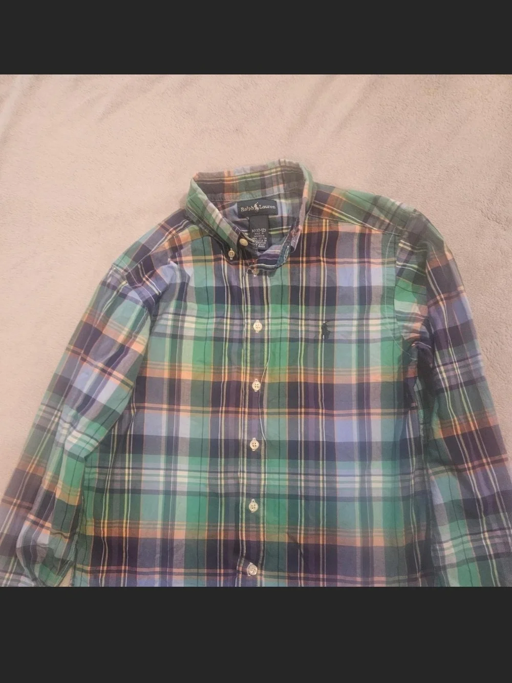 Ralph Lauren Multicolor Plaid Button-Down Shirt - Green, Blue, Purple